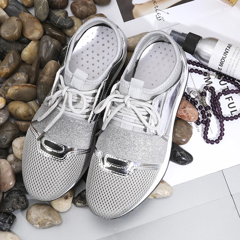 Женские кроссовки Повседневная обувь на плоской подошве Обувь из дышащей сетки