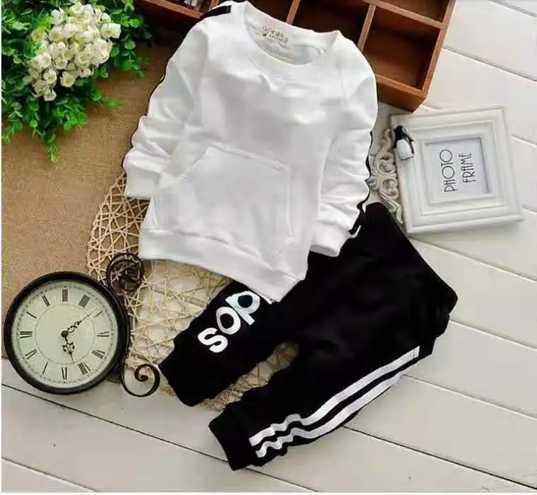 

Brand Baby boy suits clothes children's casual 2 pieces baby girl clothes suit sweatshirt + sports pants spring and autumn sets
