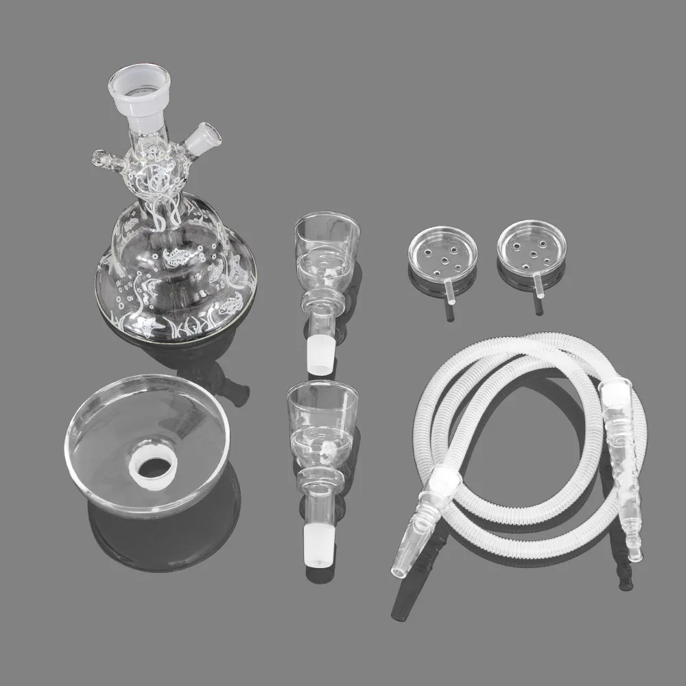 Al Fakher стеклянный кальян наргиле для курения воды Pip с пузырьковой пеной коробка