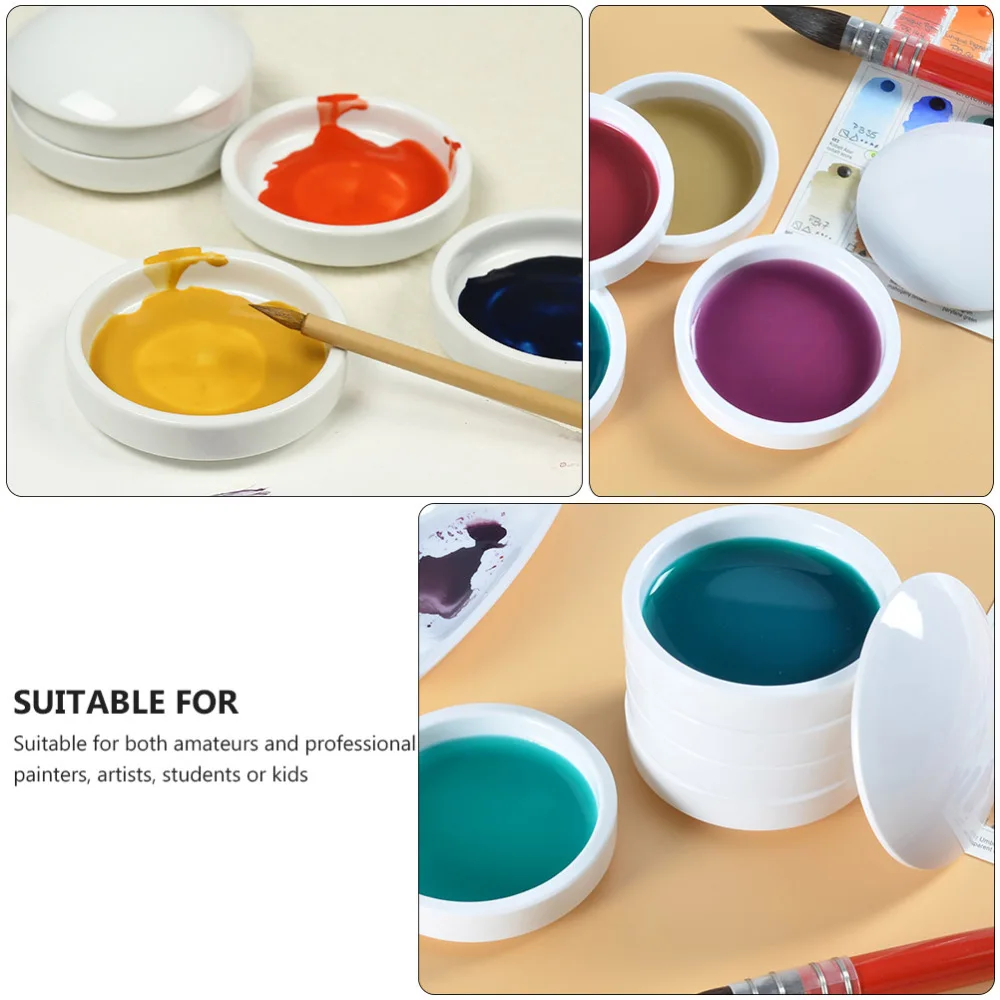 

Five Layers Pigment Plate Watercolor Pigment Tray Ceramic Ink Dish Paint Tray