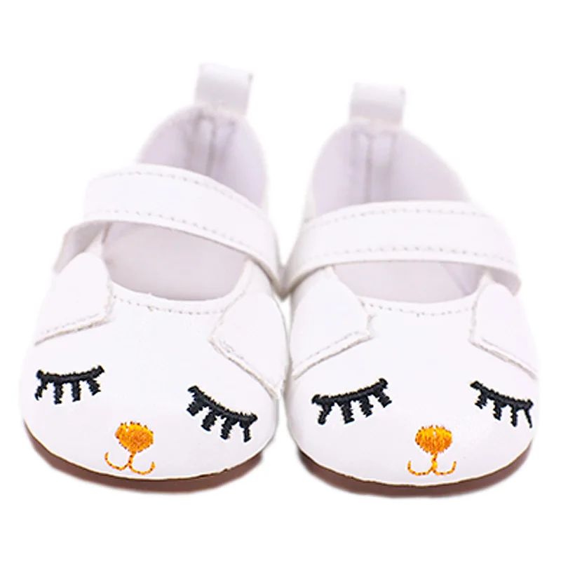 Туфли для кукол розовые и белые на липучке 18 дюймов 43 см | Игрушки хобби