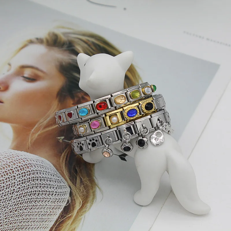 Fyour 9 мм ширина ювелирных изделий итальянский браслет амулеты оригинальный