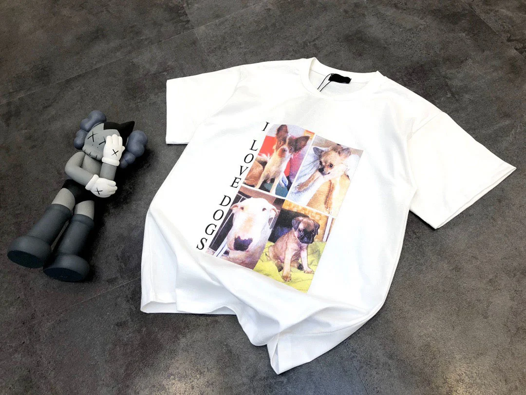 

Summer 2021 Spring Brand New Design Casual Letter Animal Protection Print Loose T-Shirt For Women's Oversized Tees Men 0432