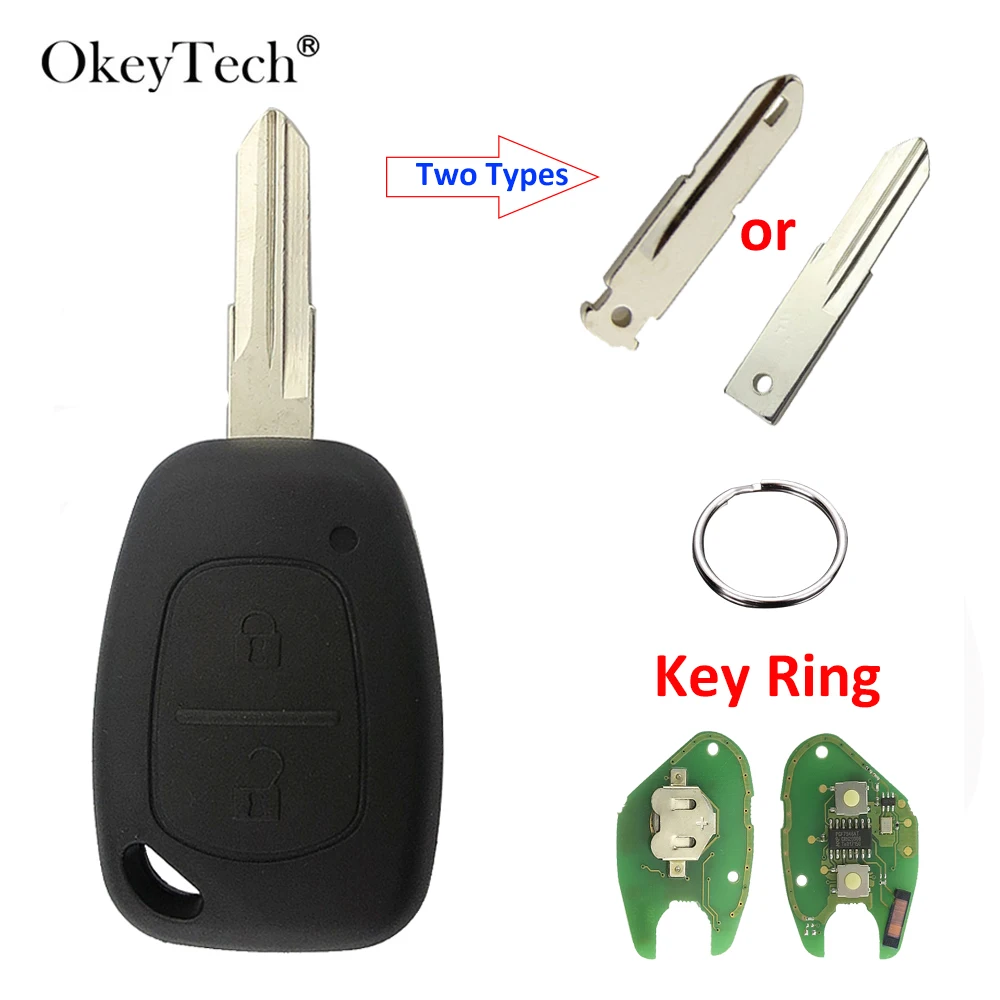 OkeyTech 433 МГц PCF7946 чип дистанционный Автомобильный ключ для Renault Megane Modus Clio Kangoo Logan
