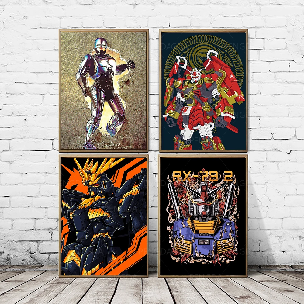 

Modern Poster Wall Art Anime Movie Canvas HD Prints Cartoon Robot Picture Bandai No Frame Gundam Painting Home Living Room Decor