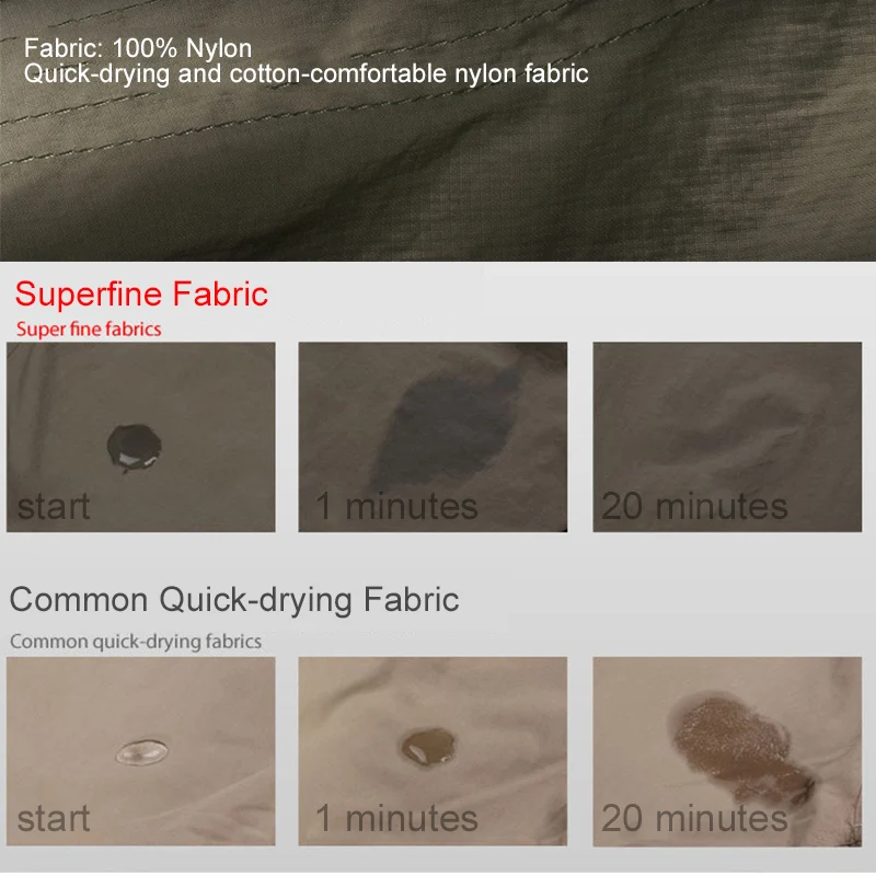 

2-in-1 Men Sport Detachable Trouser Water Resistant Quick Dry Breathable Pants for Outdoor Hiking ZJ55