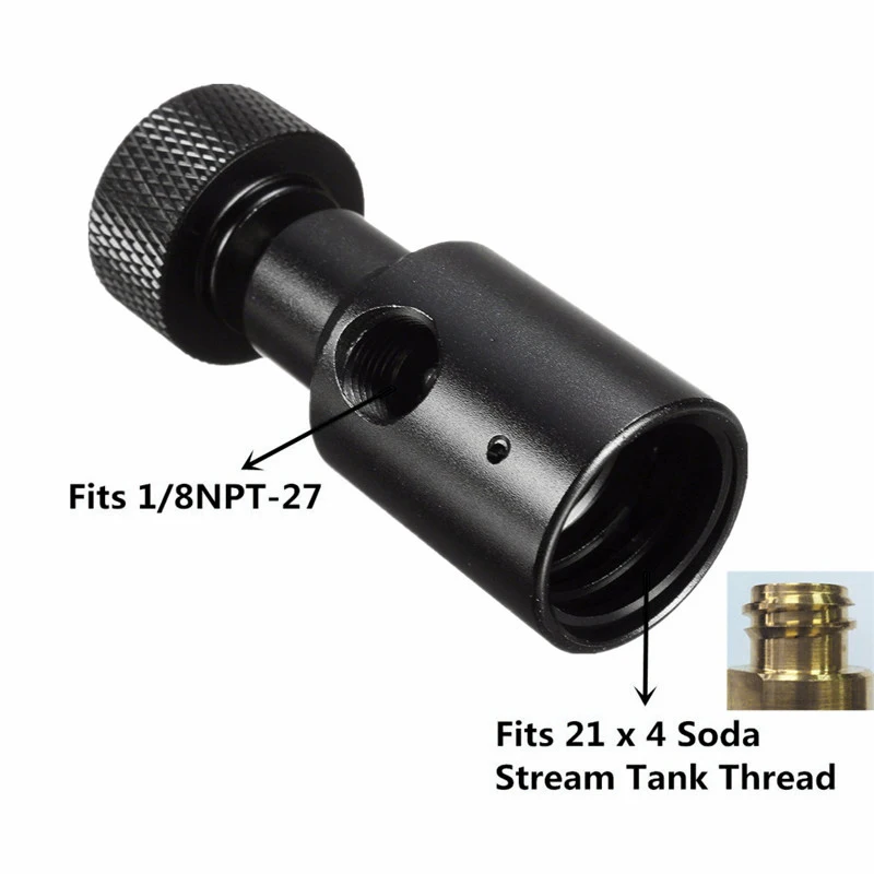 Металлический аквариумный растение CO2 вкл./выкл. черный адаптер для наполнения