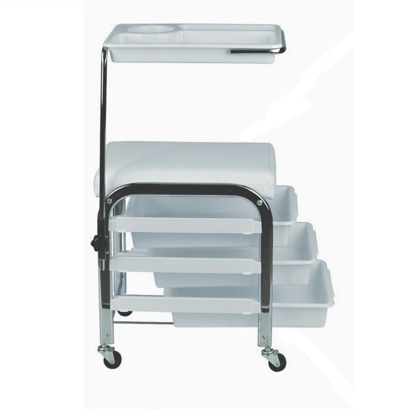 

Mobile Manicure Station Pedicure Stool Nail Trolley Chair Rolling Storage Tray Cart Beauty Salon Equipment