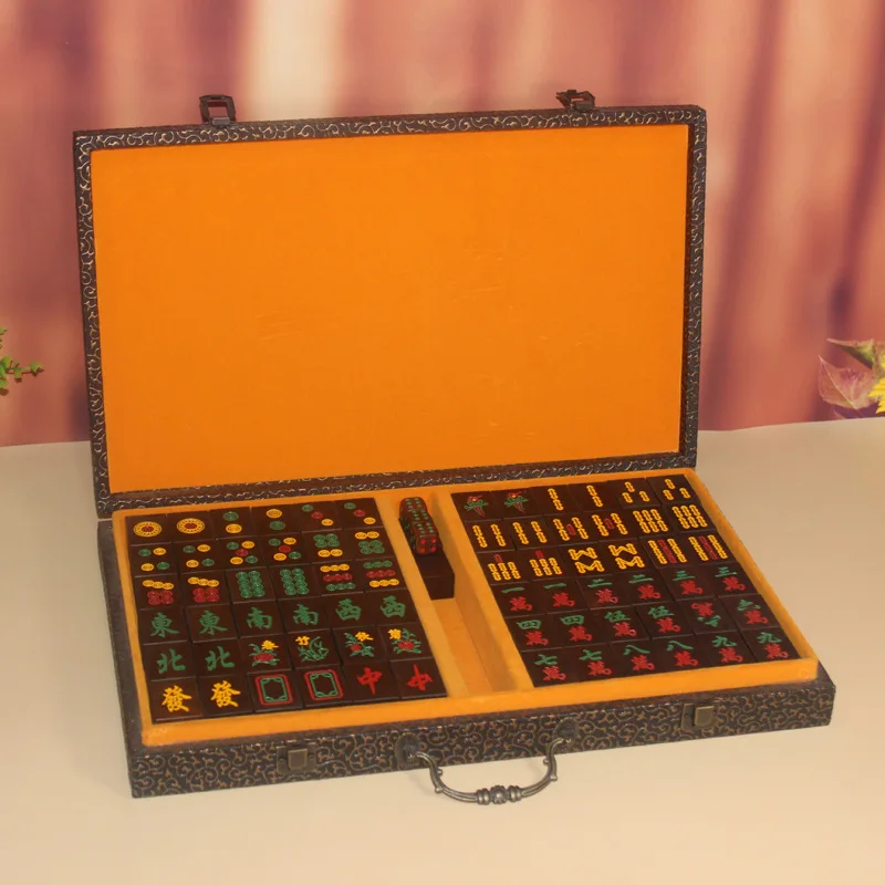 

Mahogany carving mahogany carving crafts mahjong business collection gift