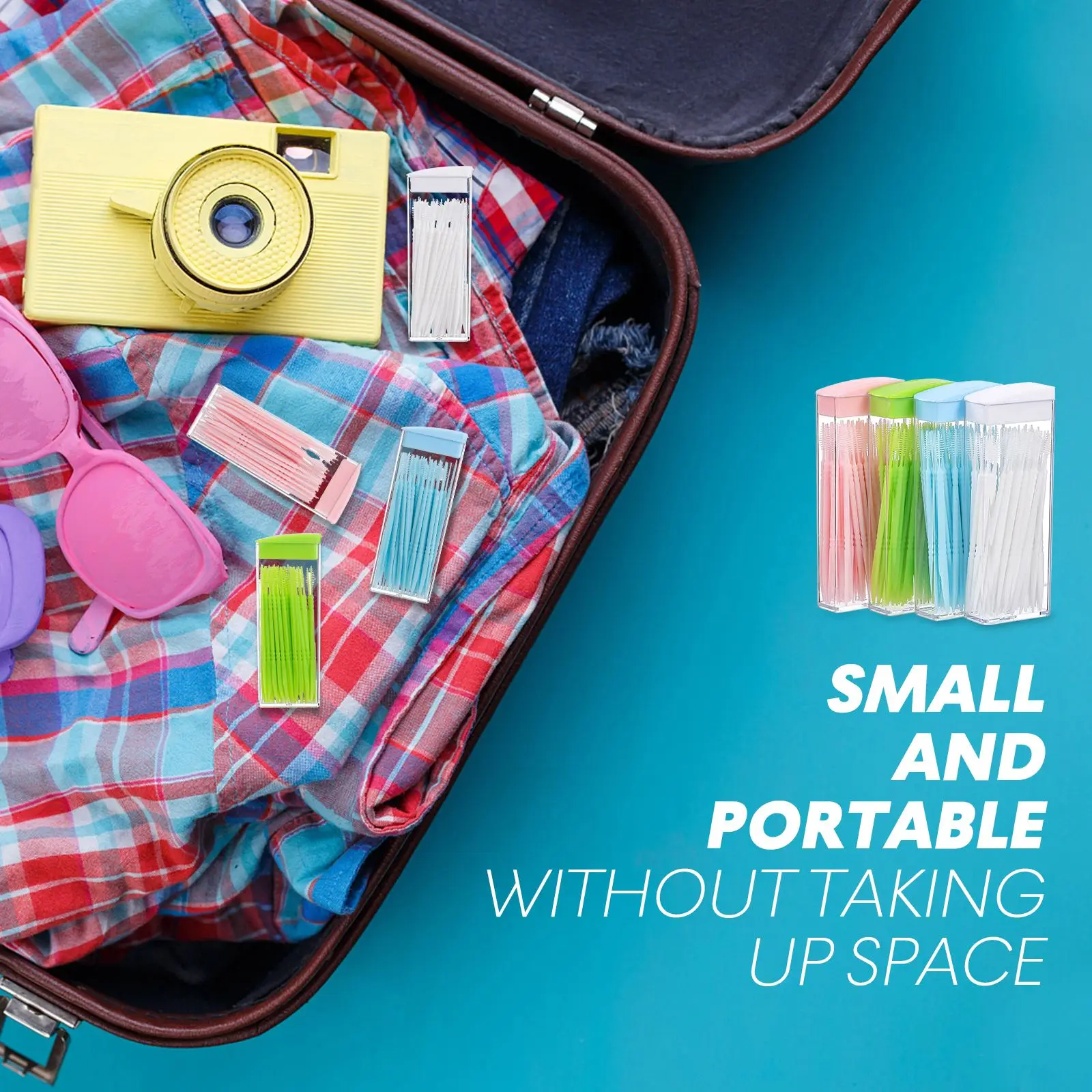 

200pcs Toothpicks Safe Practical Portable Interdental Picks Floss Picks for Travel