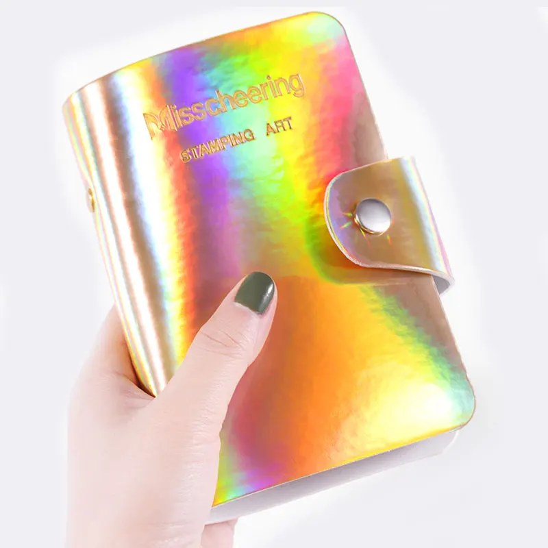 

1 Set Holographic Stamping Plate Case Holder For Template Collection High Laser Effect Practical Nail Art Plate Organizer Stamp