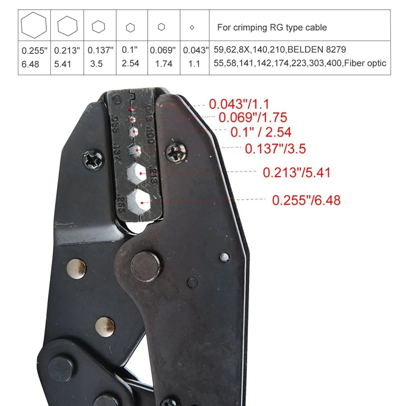 HOT-1Set Коаксиальный Rf/Bnc обжимные инструменты для Rg58/Rg59/Rg6 с 10 шт. Bnc разъем обжимной разъем Набор