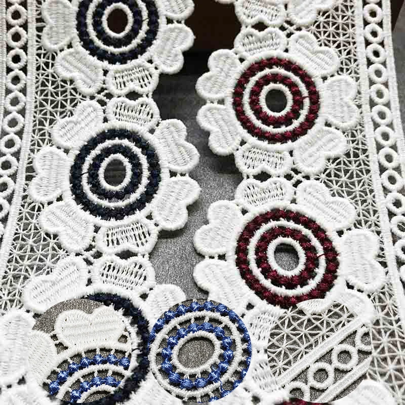 Круглый выдолбленный молочный шелк кружево DIY Вышивка ручная работа украшения