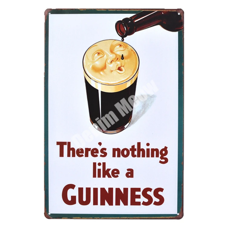 Q Guinness доска Винтаж Металл Олово Признаки Бар Паб декоративные тарелки водка наклейки на стену Corona железа плаката пива рекламная вывеска - Цвет: Q