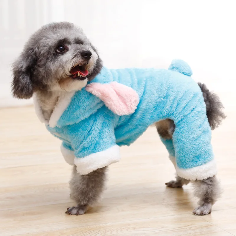 Зимняя теплая одежда для домашних животных мягкое плюшевое пальто собаки