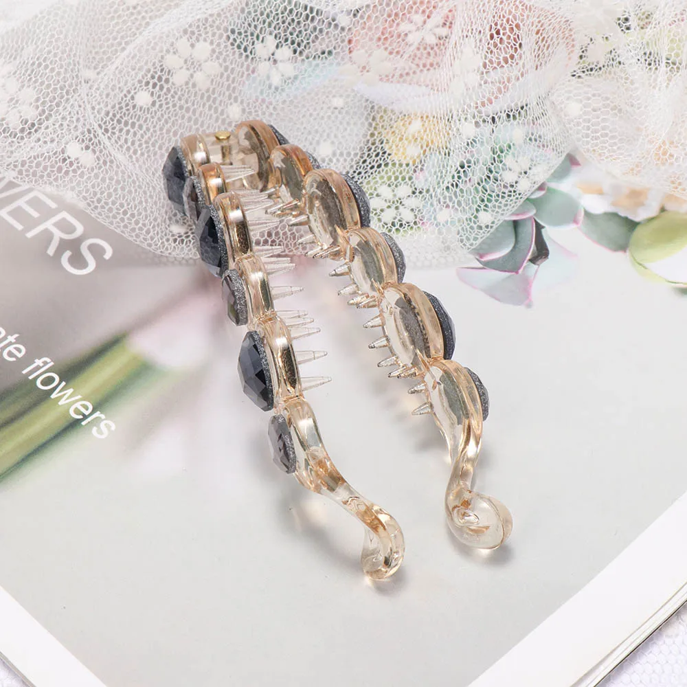 Женские однотонные хрустальные шпильки для волос заколки пряжки девочек