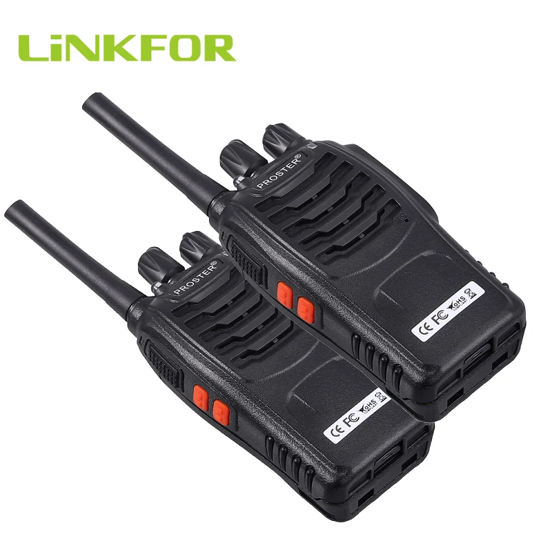 LiNKFOR 2 шт. портативная рация UHF 400 470 МГц 5 Вт 16CH полосная BF 888S 16 Channnel светодиодный