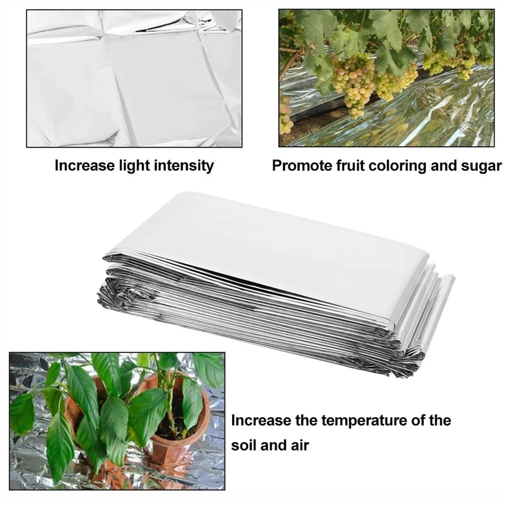 

1pc Plant Hydroponic Reflective Mylar Film Grow Light Parts Greenhouse Plant Cover Plant Reflective film Garden Planting
