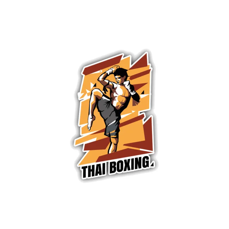 

Car Sticker Styling Thai Boxing Fighter Decals Cover Scratches Bumper Window Laptop Bodywork Vinyl Interior KK11*7cm