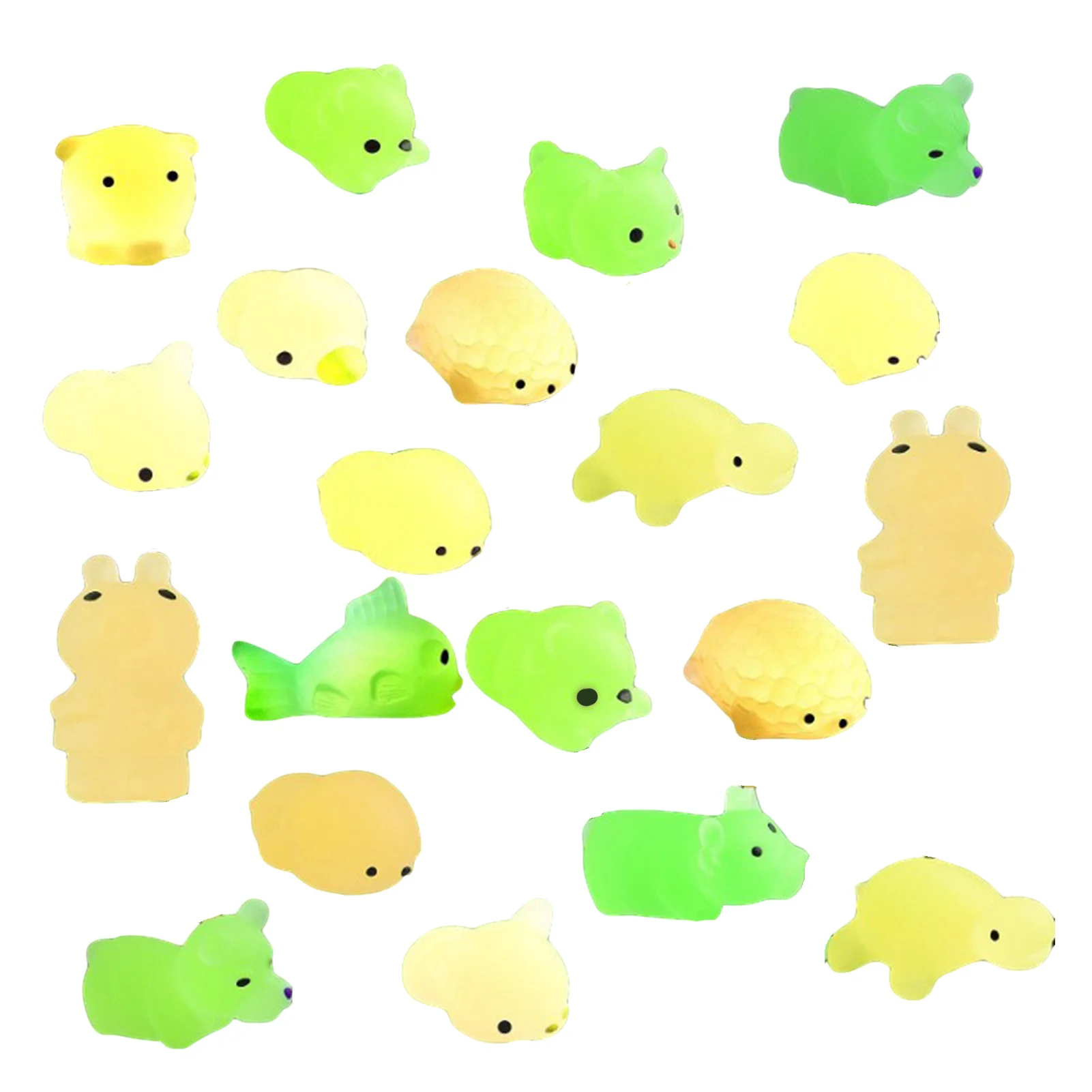 

20 Pieces Luminous Cute Cartoon Animal Squeeze Fidget Toys Soft Glowing Anti Stress Relief Set Toys For Adults Children Kids