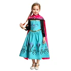 Детское весеннее платье с накидкой, коронация Эльзы, Детский костюм Эльзы для макияжа, игр в школе, на день рождения, фэнтези, девочка-принцесса