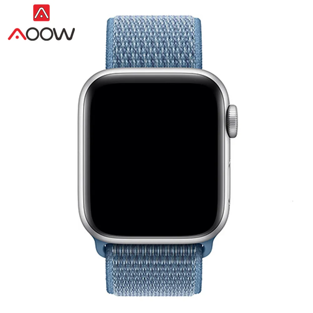Цветной нейлоновый ремешок для часов Apple Watch 38 мм 42 мм 40 мм 44 мм тканый холщовый ремешок на липучке браслет для часов iwatch 1 2 3 4