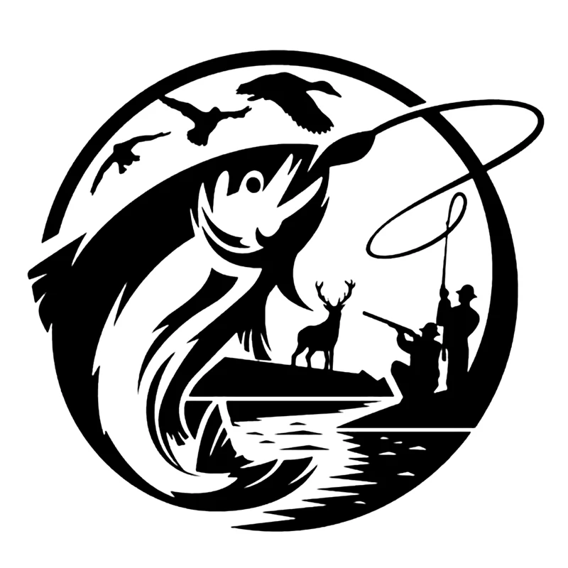 

CK20969 #15/20/30 см забавная виниловая наклейка Рыбалка Охота охотничий автомобиль наклейка Водонепроницаемая наклейка s на грузовик бампер заднее окно