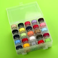 50pcs sewing machine bobbins with assorted colors sewing thread in case organizer for needlework diy craft sewing supplies