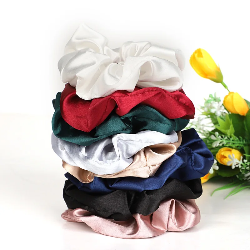 Сатиновые резинки для женщин и девушек мягкая эластичная резинка волос Модная