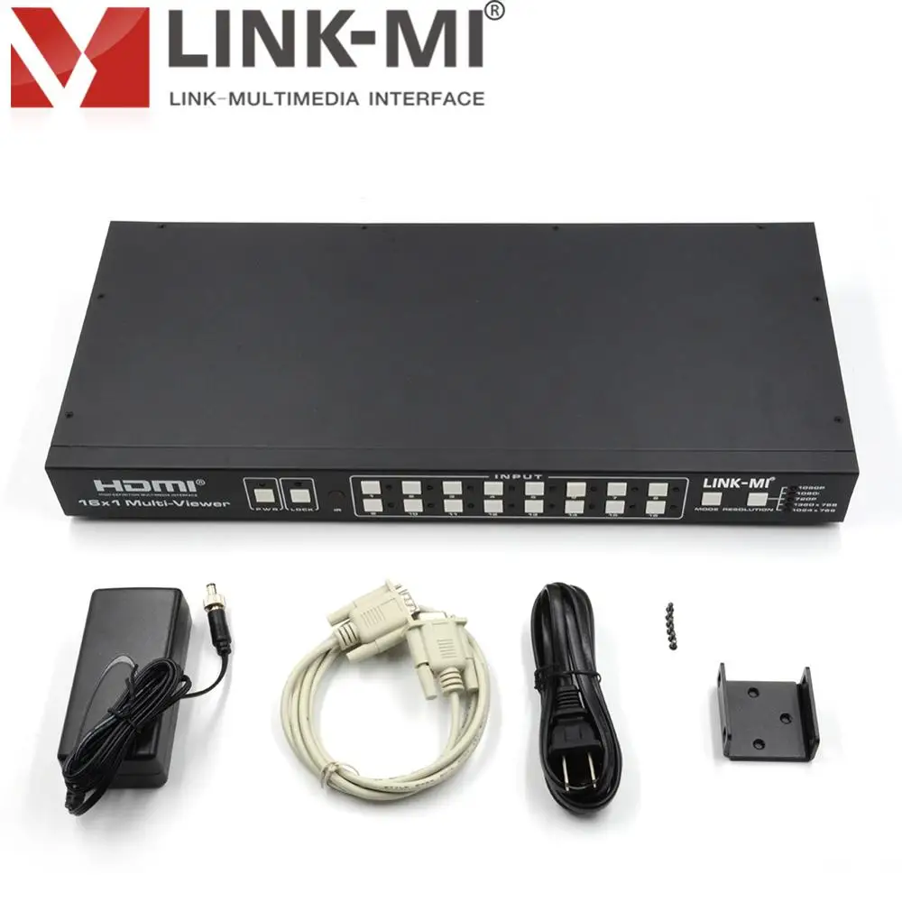 LINK MI LM S161 16x1 HDMI мульти просмотра с бесшовным переключателем 16 входным и 1 выходным