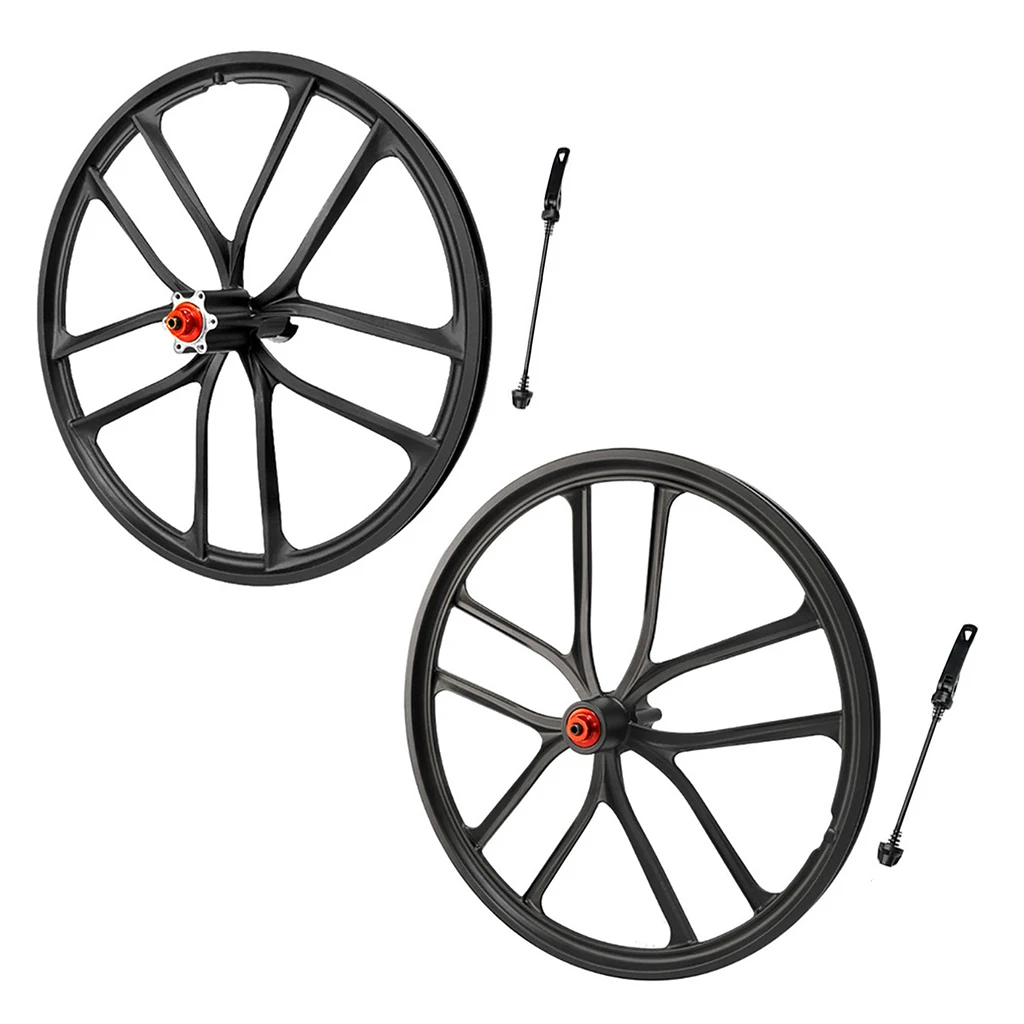 

Lightweight 20'' Folding Bike Wheelset Rustproof Disc Brake Wheel Schrader