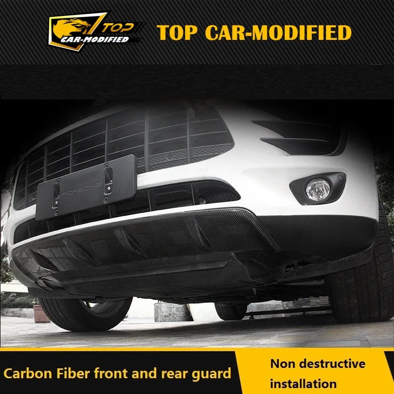 Защитная Наклейка для переднего и заднего бампера из углеродного волокна Porsche Macan