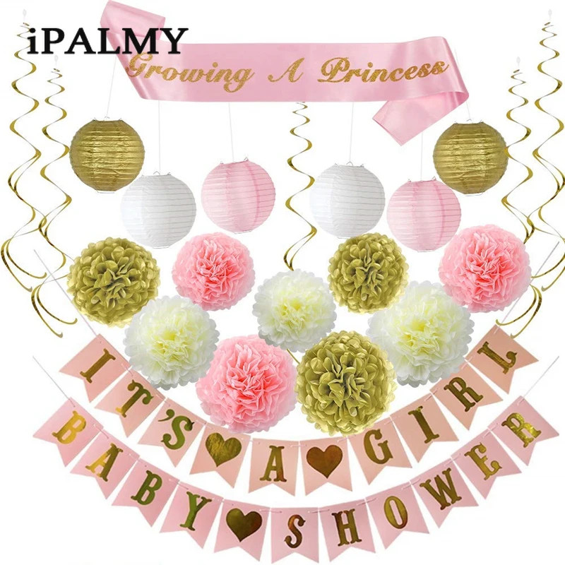 Ipalmay Baby Shower баннер это девочка розовый набор детский пол раскрыть День Рождения