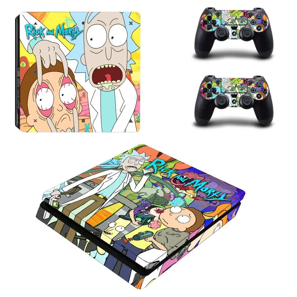 YSP4S-2865 Рик и Морти PS4 тонкая кожа Наклейка для консоли playstation 4 и 2 контроллера PS4 Slim Skins Наклейка виниловая - Цвет: YSP4S-2865