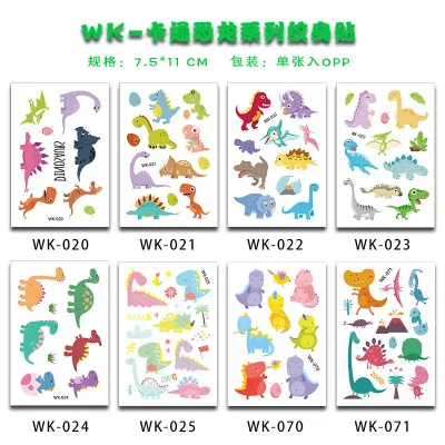 10 шт. временные татуировки в форме динозавра|Временные тату| |