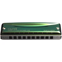 c 20 10 holes 20 tones diatonic harmonica key of c blues mouth organ with olive green case standard performance harmonica