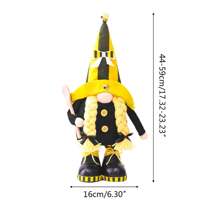 

Telescopic Bumble Bee Gnome Scandinavian Tomte Nisse Swedish Elf Home Farmhouse Kitchen Decor