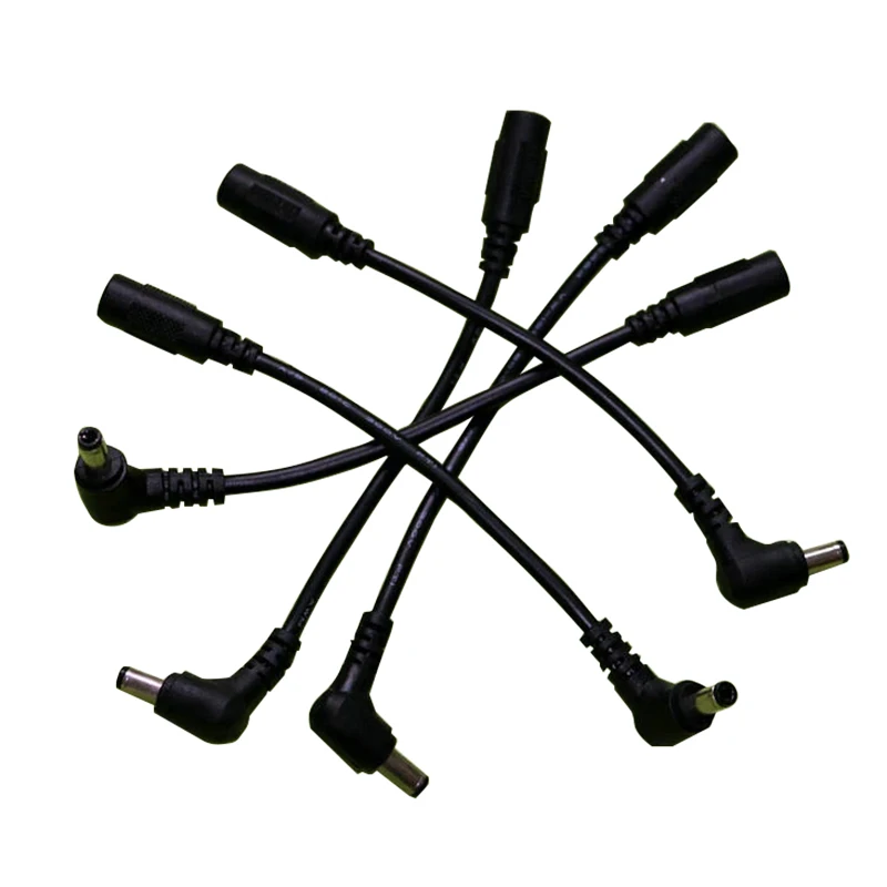 

20 pcs / Article DC 5.5*2.1mm female to 5.5x2.1 male L-shaped 90 Angle extension cable power adapter line connector cord 12cm