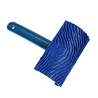 Синий резиновый деревянный валик для рисования, инструмент для рисования, с ручкой