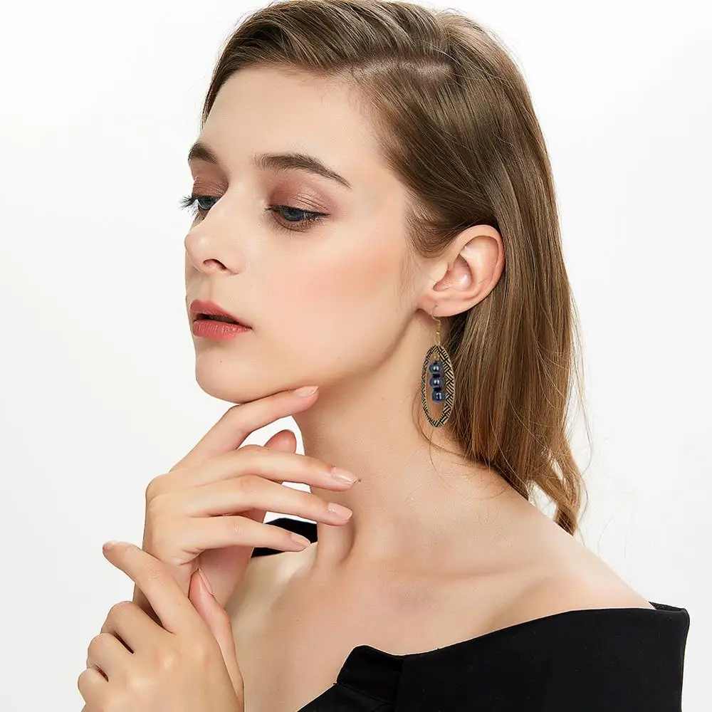 

New Design Hawaiian Geometric Drop Earrings Classic Alloy Metal Big Creative Trendy Bridal Party Jewelry Earring for Women Girls