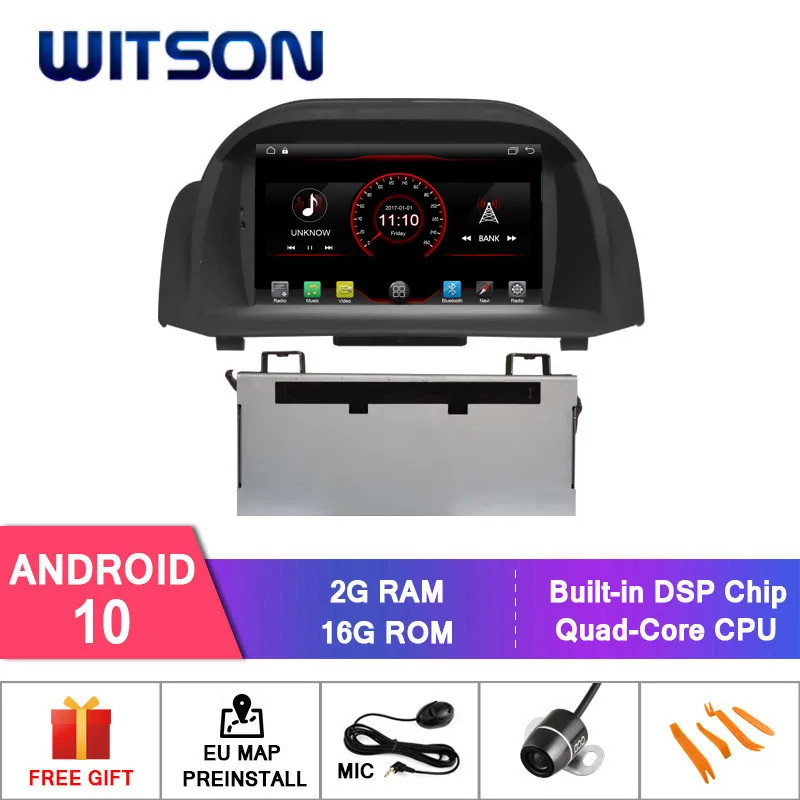 WITSON Android 10 0 автомобильный dvd плеер на основе android универсальный для FORD FIESTA 2009 2012 2 Din