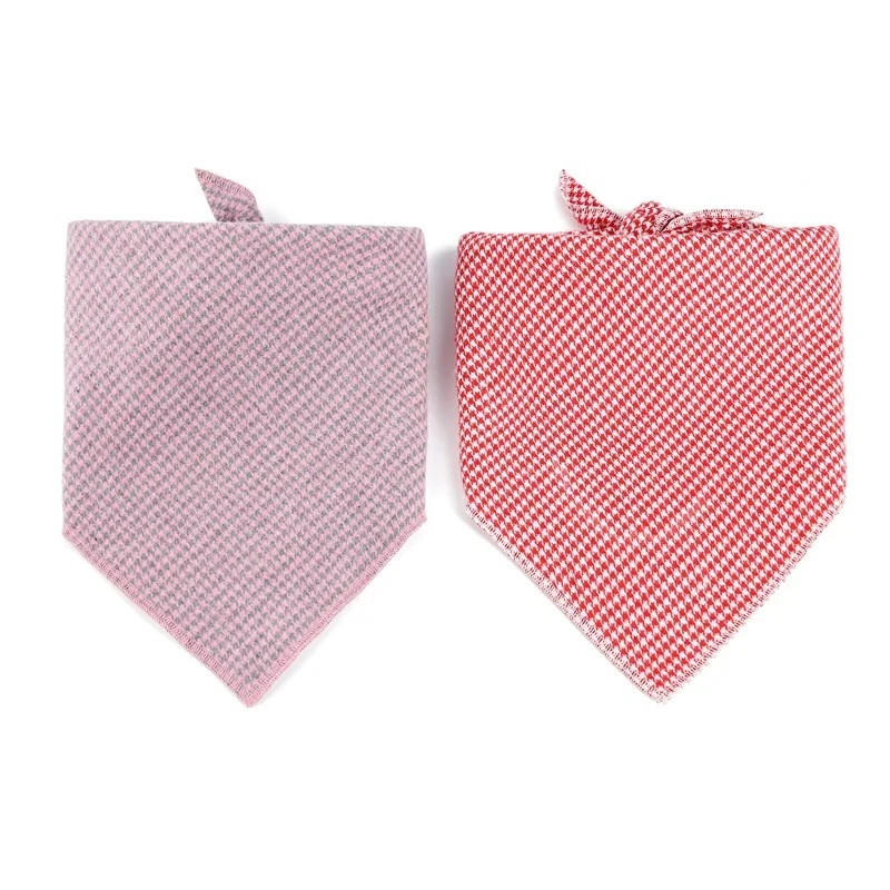 Модные зимние банданы для домашних животных в стиле гусиные зубы хлопковые