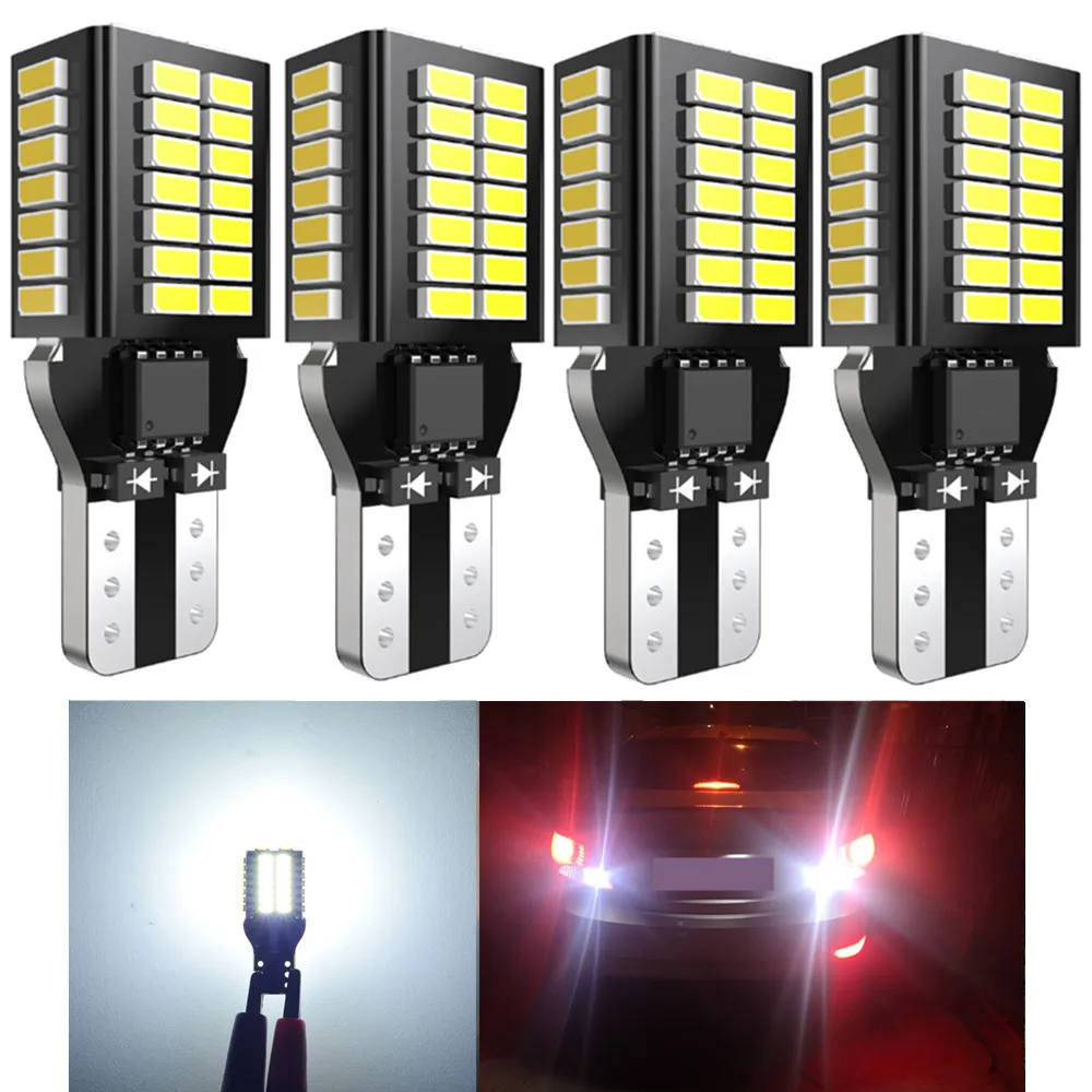 

4pcs T15 W16W T16 LED Canbus Bulbs No Error Car Reverse Backup Light For Kia Rio 2 3 K2 K3 Armrest Optima Ceed Sorento Cerato