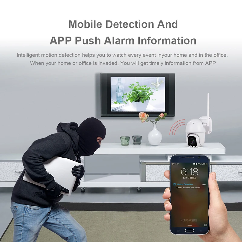 Мини PTZ IP Camara 1080P оптический 4-кратный зум Wifi камера Безопасности уличная Беспроводная IP Камера уличная сеть