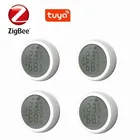 ZigBee Смарт Температура и влажности Сенсор работать с TuYa ZigBee концентратор светодиодный Экран цифровой приложение Smart Life Управление Температура Сенсор