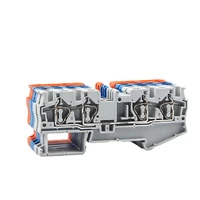 din rail terminal block st 4 quattro connectors electrical wiring return pull type 4 conductors spring wire conductor 10pcs