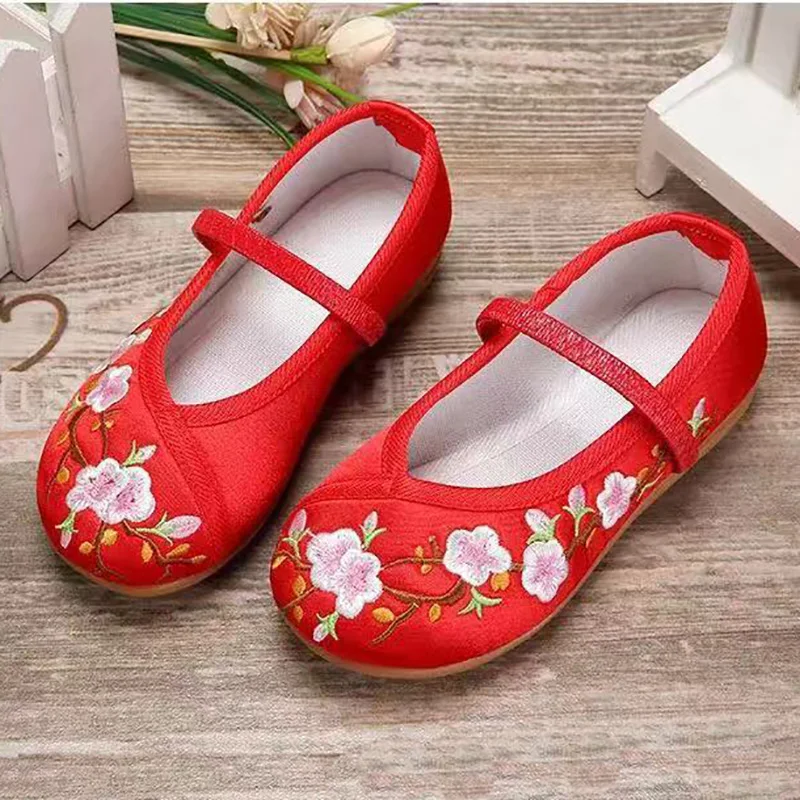 Вышитые туфли Hanfu для девушек в старом Пекине одежда ручной работы народном стиле