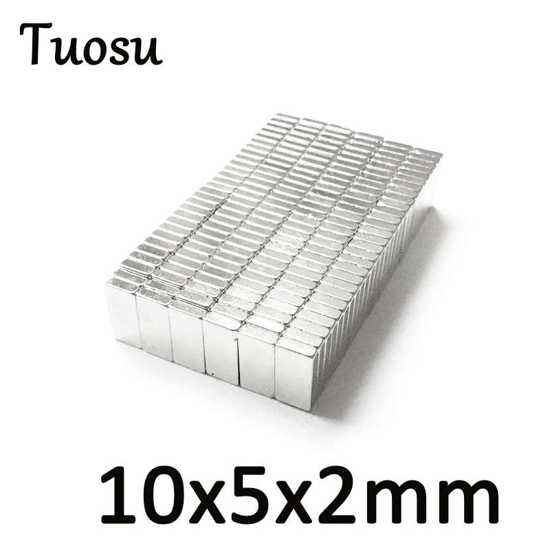 60/200/500 шт Лот N35 прямоугольные магниты 10x5x2 мм супер сильный неодимовый магнит NdFeB