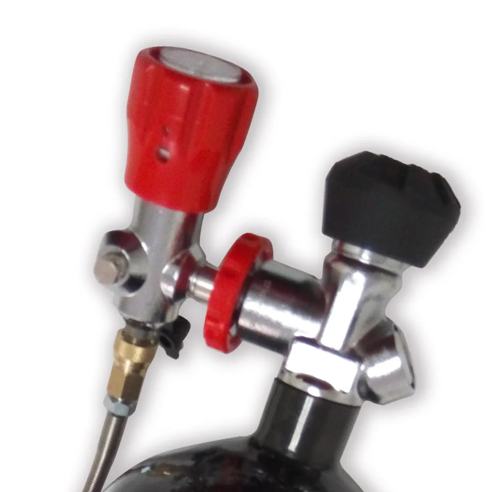 AC301 Pcp Gauge Valve Pcp Filling Station 4500Psi Scuba Paintball Tank/Carbon Fiber Diving Cylinder M18*1.5 Thread With Hose
