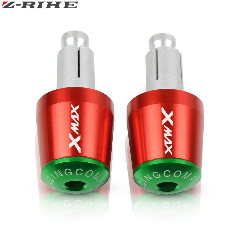 Red Green Аксессуары для мотоциклов XMAX 7/" 22 мм рукоятки «Грипсы» Торцевая Крышка для Yamaha xmax 125 250 300 400 X MAX - Цвет: Red Green